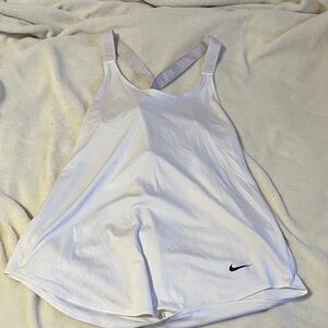 Nike Women's White Cross-Back Tank Top